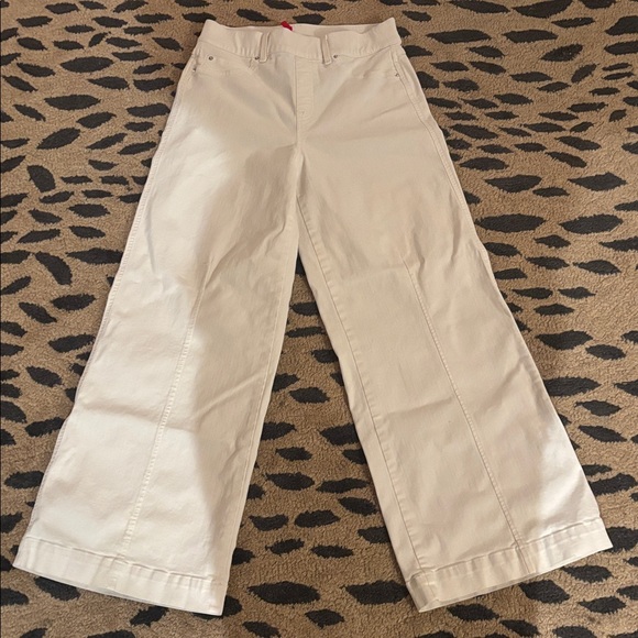 SPANX Denim - SPANX Cream Wide Leg Jeans